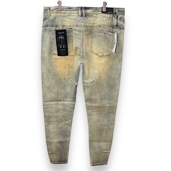 NEW Kollar 203 Skinny Essential Earth Blue Denim Jeans Comfort Men’s Size 42 - Picture 11 of 12